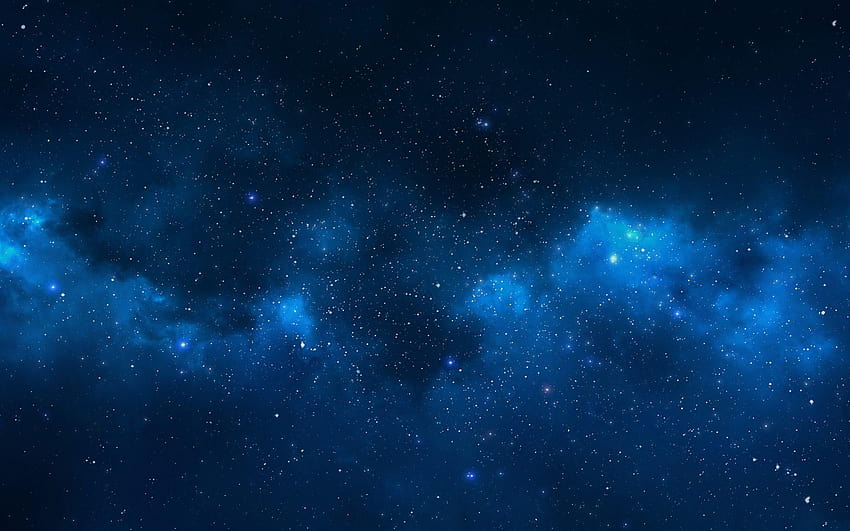Gwiazdy, galaktyka, przestrzeń, niebieska galaktyka Tapeta HD