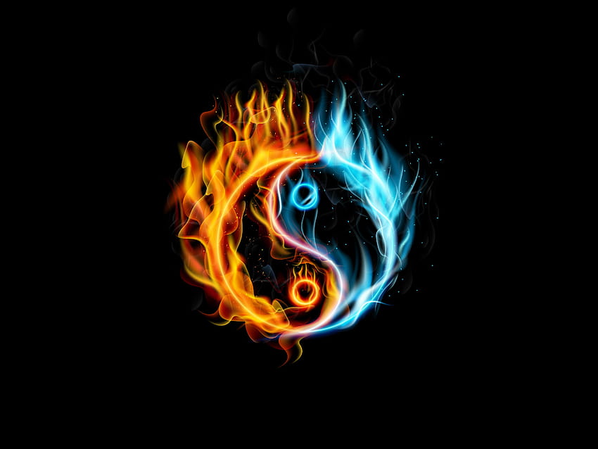 Fire Yin Yang Symbol Graphic by Ka Design · Creative Fabrica, kung fu symbol HD wallpaper