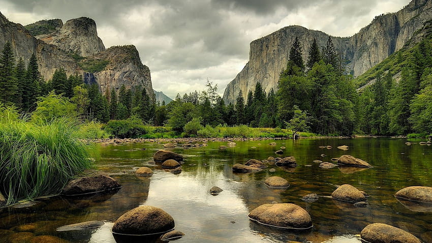 национален парк йосемити в калифорния и, естествено място HD тапет