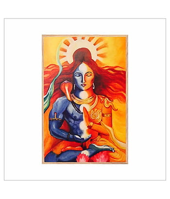 ARDHNARISHWAR on Behance | Shiva art, God illustrations, Lord shiva painting