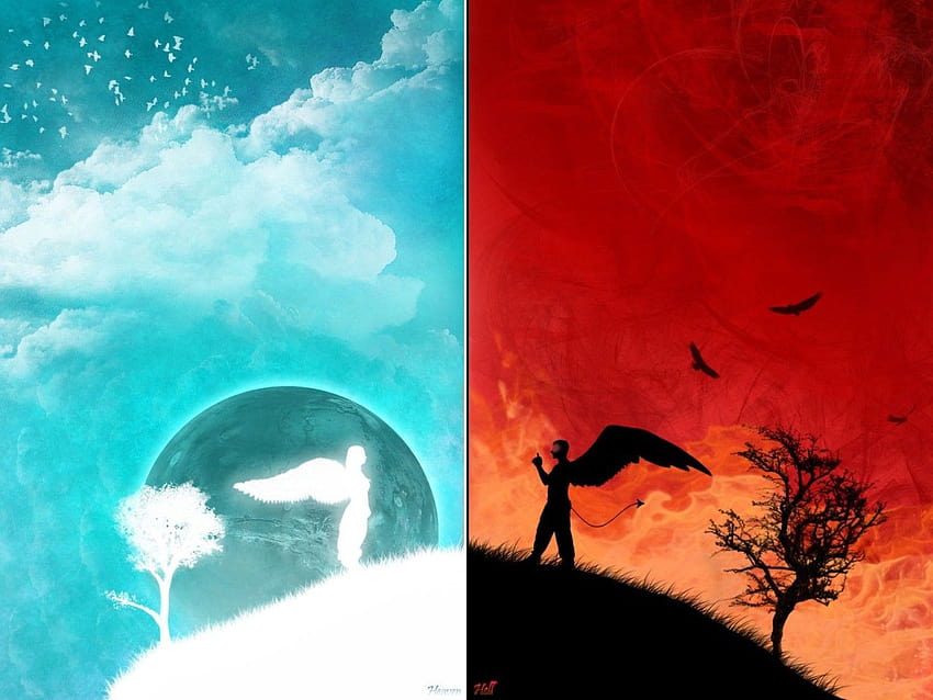 Best 5 Heaven vs Hell on Hip, good vs bad HD wallpaper