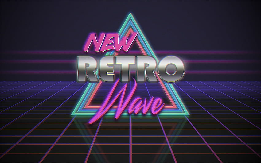 New Retro Wave ads, Retro style, neon, vintage, digital art, retro advertisement HD wallpaper