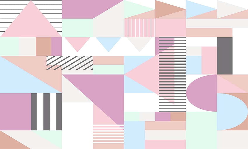 Pink Geometric Shapes and Patterns, purple shapes art pattern HD wallpaper