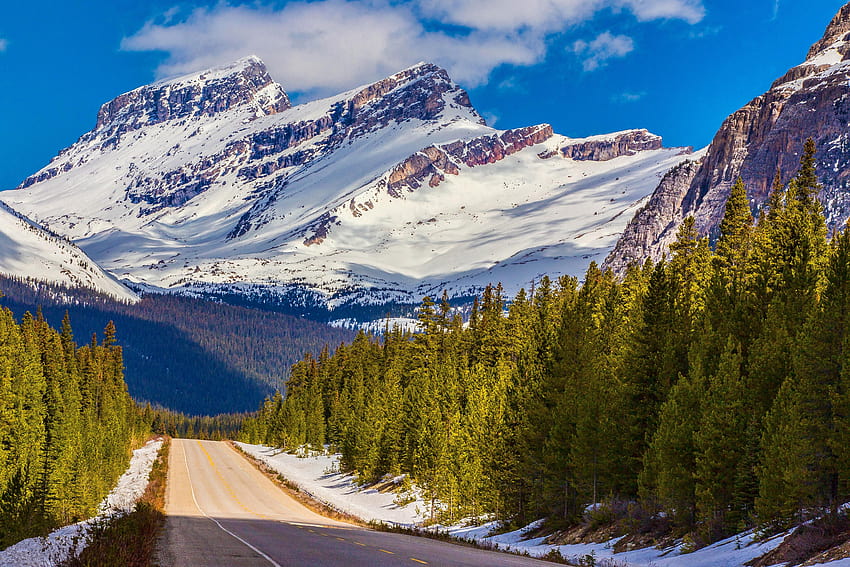 Banff National Park, Snow mountains, , canada snow mountains HD wallpaper
