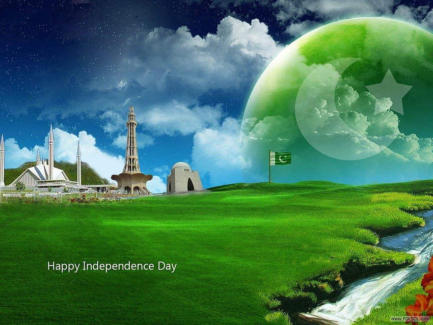 14 de agosto Día de la Independencia de Pakistán fondo de pantalla