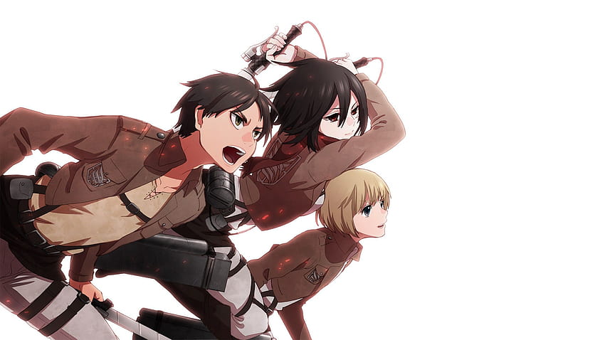 Shingeki No Kyojin, Mikasa Ackerman, Armin Arlert, Anime Tapeta HD