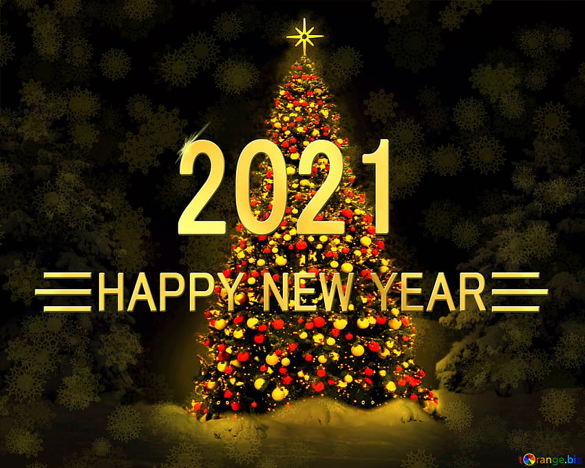 Christmas tree Shiny happy new year 2021 backgrounds on CC HD wallpaper