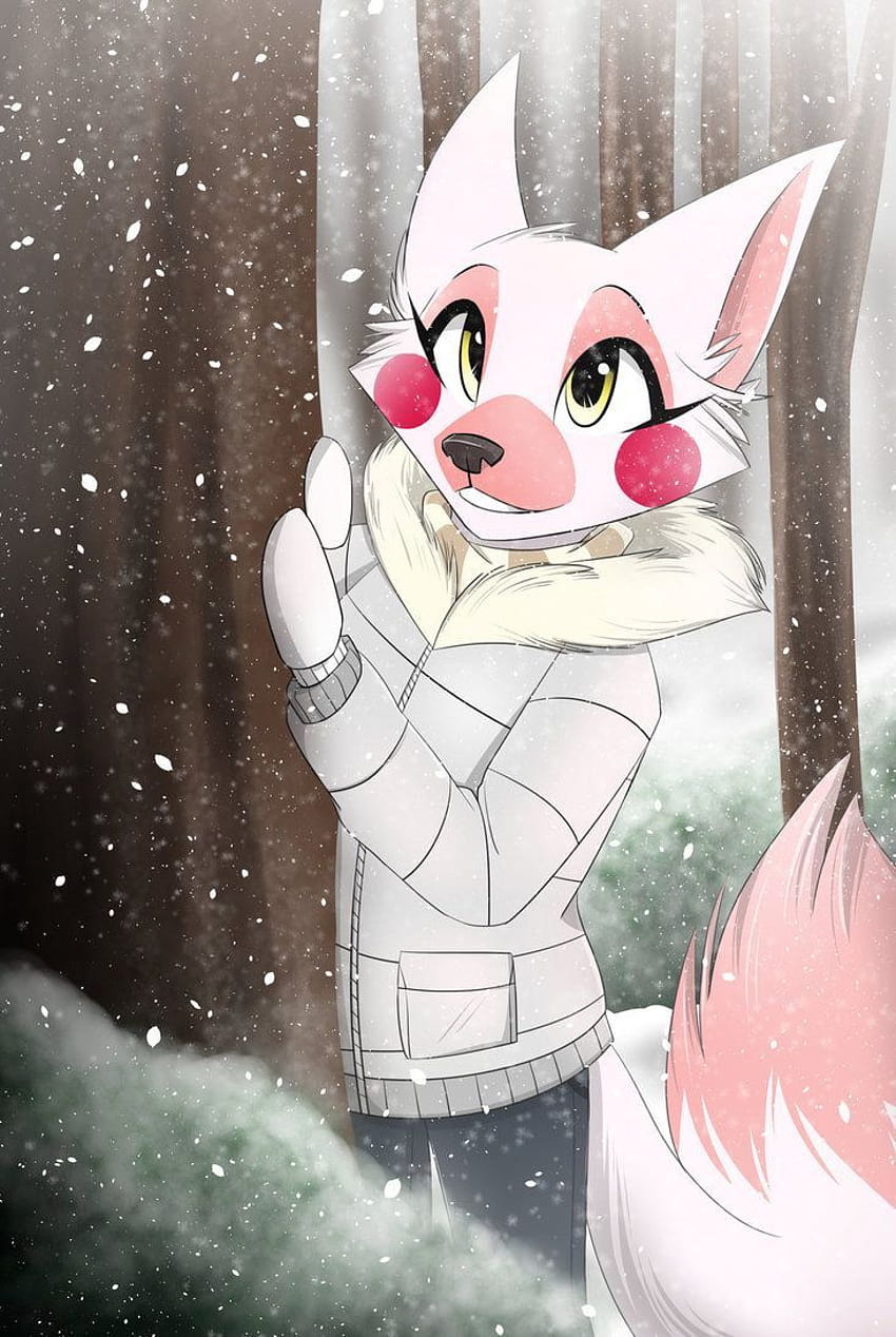This looks so beautiful with mangle in a winter coat i shall draw, anime mangle and foxy HD phone wallpaper