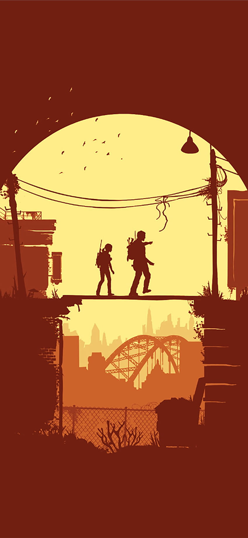 the last of us iPhone, the last of us logo HD phone wallpaper