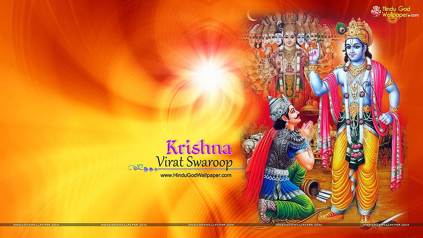 Señor Krishna y Arjuna, krishna virat roop fondo de pantalla