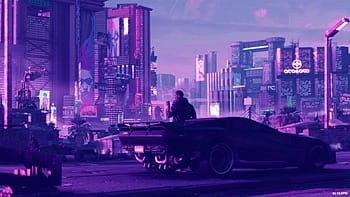 Synth #Retrowave #neon #cyberpunk digital art #1080P #wallpaper