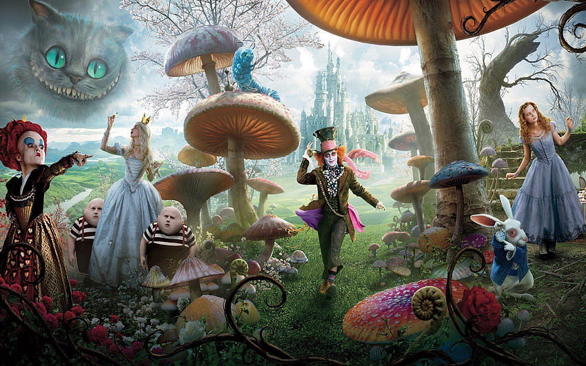 71 Alice in Wonderland Trippy, alice in wonderland tim burton Wallpaper HD