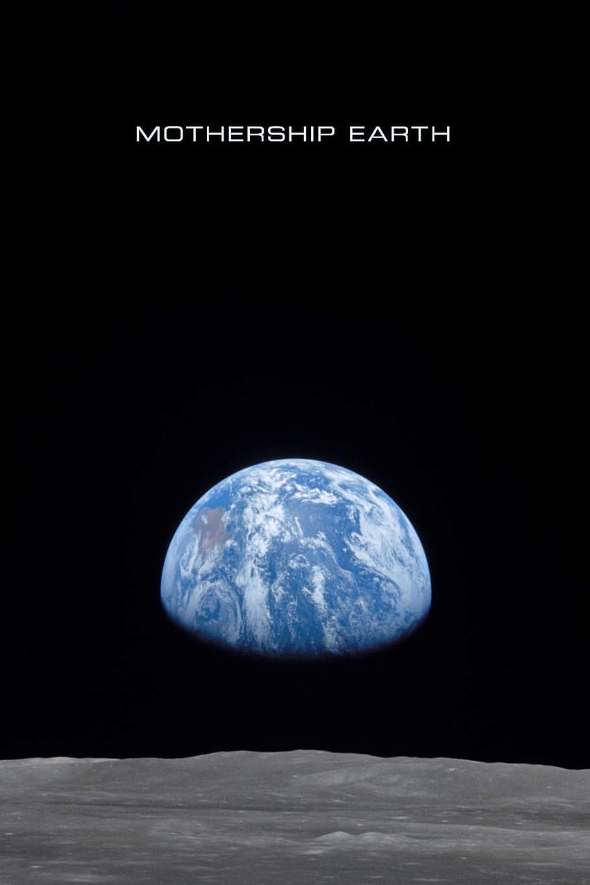 Купете Mothership Earth: Apollo Mission Space Journal за писане за астронавти / 6x9 Уникален дневник / 100 празни редирани страници / Композиционна книга / Vintage Moon Shot Cover Книга онлайн на HD тапет за телефон