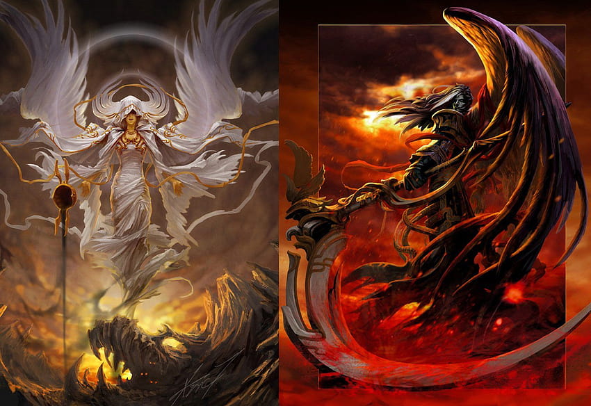 reaper death angel angels dark fantasy good evil backgrounds [1600x1100] for your , Mobile & Tablet, good vs bad HD wallpaper