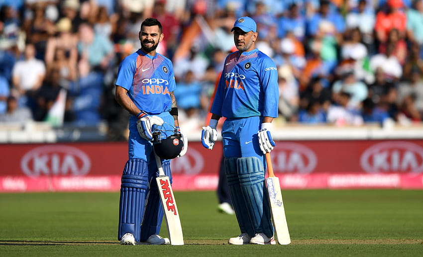 Virat Kohli и MS Dhoni в Световната купа по крикет 2019 HD тапет