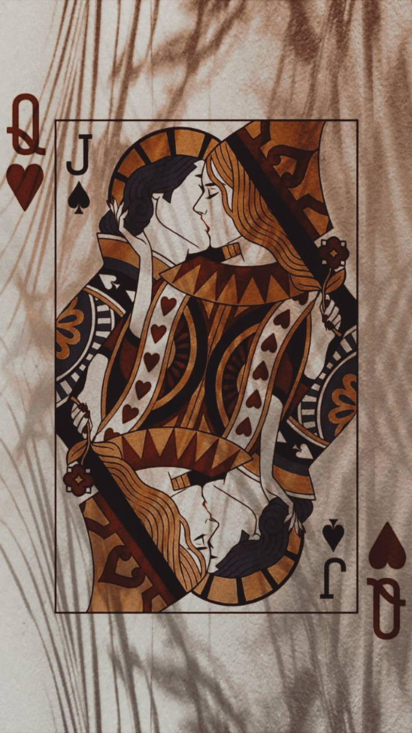 Queen of hearts by receptasdmr, queen card wallpaper ponsel HD