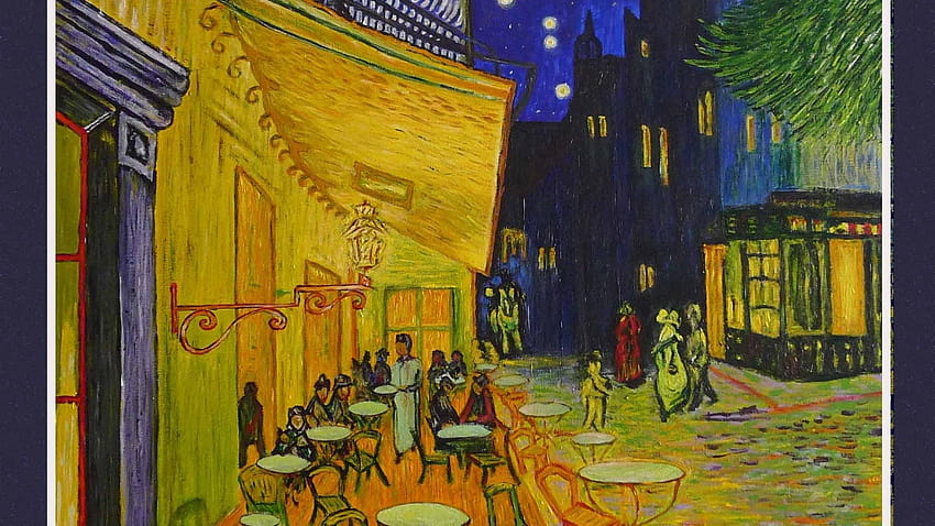 Van Gogh Taras kawiarni w nocy, kawiarnia, noc, Van Gogh Tapeta HD