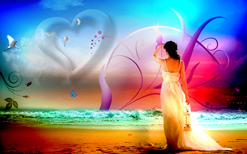 HD wallpaper Romantic Heart love emotional 3d and abstract  Wallpaper  Flare