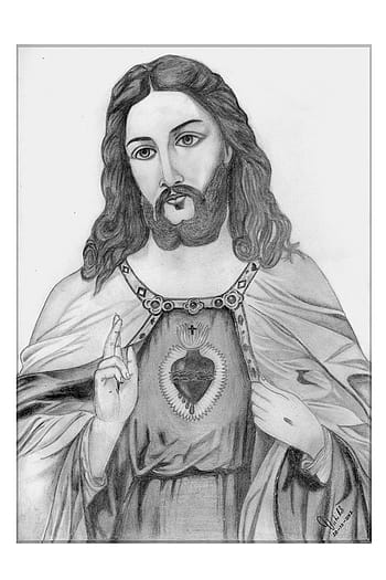 Jesus Drawing Good Friday Sketch, Jesus, face, pencil, monochrome png |  PNGWing