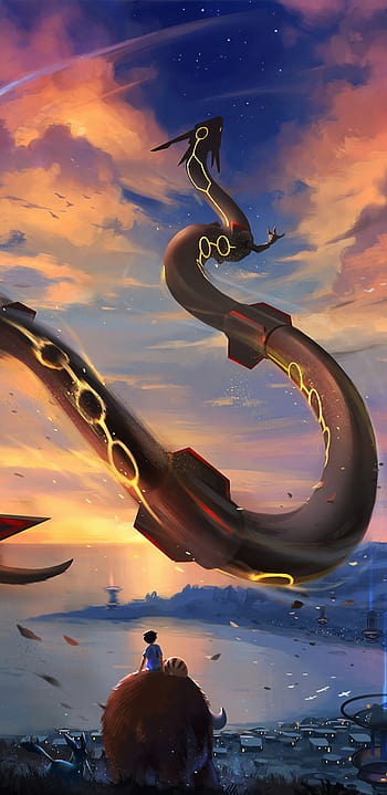 Rayquaza, nintendo, pokemon, HD phone wallpaper