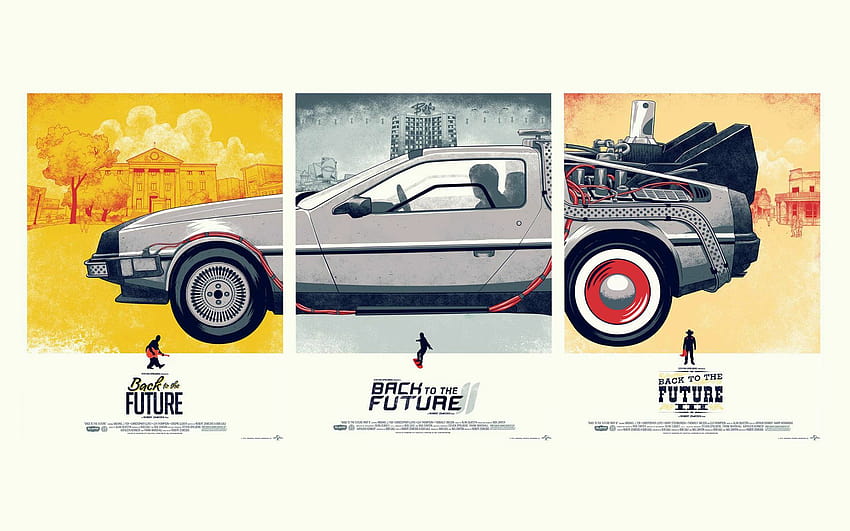 Back To The Future Trilogy Car, car poster HD wallpaper
