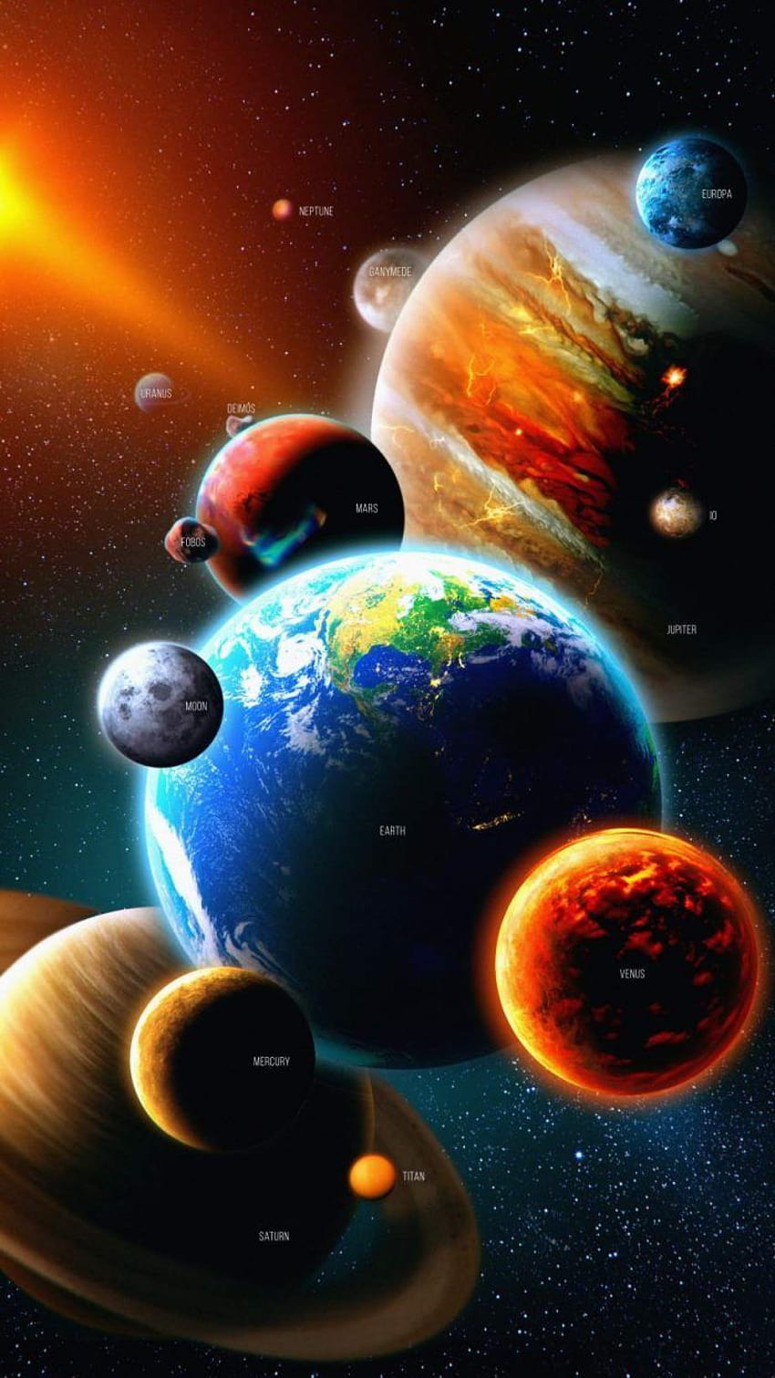 Solar System Planets, planet iphone HD phone wallpaper