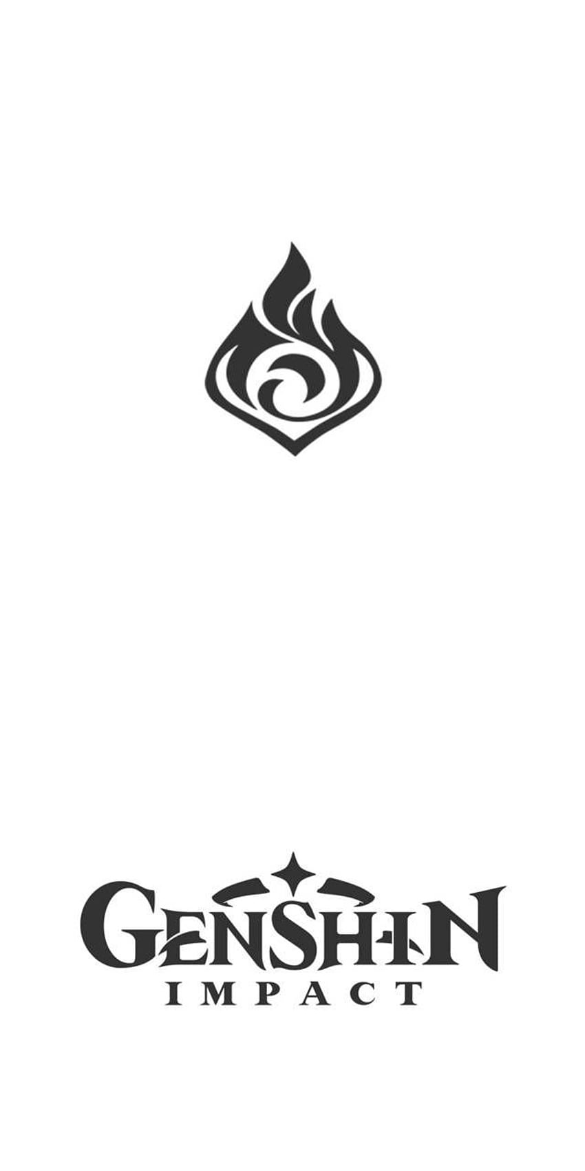 Pyro Genshin Impact de Deathless64, logotipo de genshin impact fondo de pantalla del teléfono