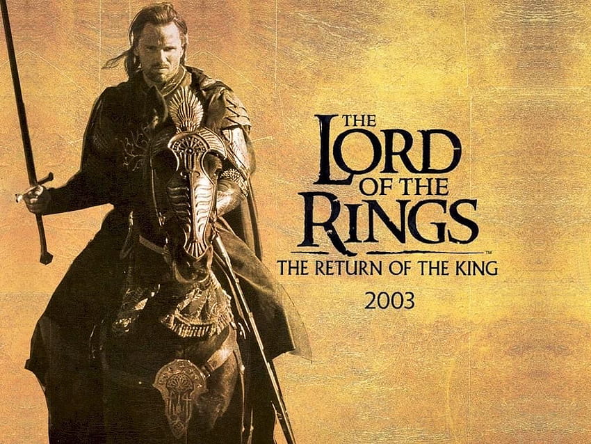 peliculas el señor de los anillos el regreso del rey aragorn viggo fondo de pantalla