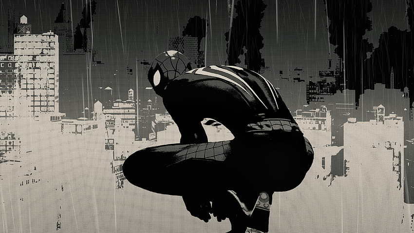 Sketsa Spiderman Ps4, sketsa manusia laba-laba Wallpaper HD