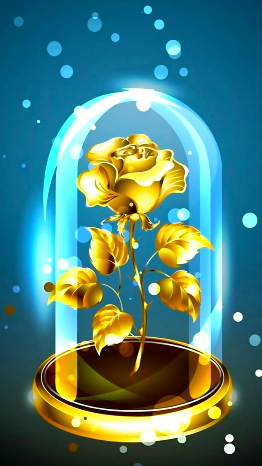 Golden Rose APUS Live para Android fondo de pantalla del teléfono