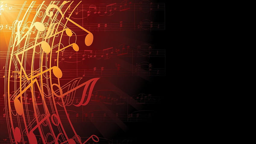 Classical graphic art vector music notes HD wallpaper