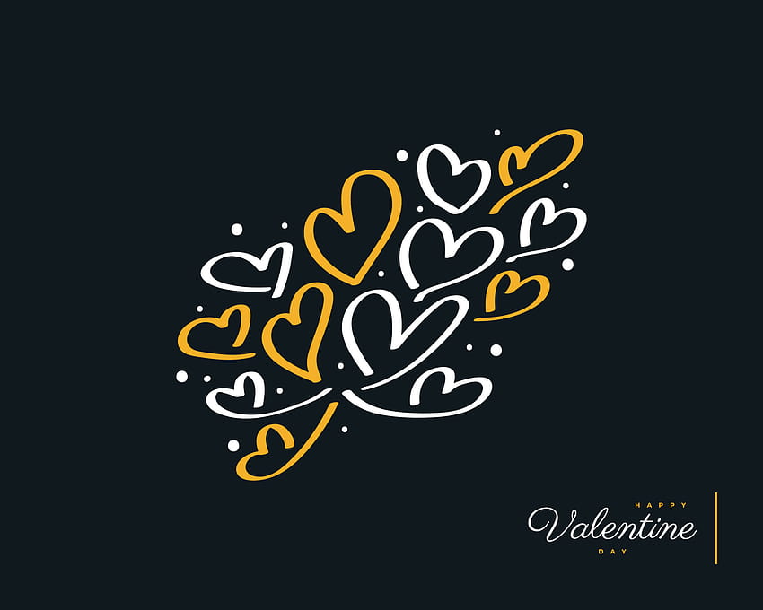 Ładny biały i żółty Doodle ilustracja serca dla elementu Walentynki. Walentynki tła na ulotki, zaproszenia, plakaty, broszury, banery lub pocztówki 5308958 Grafika wektorowa w Vecteezy Tapeta HD