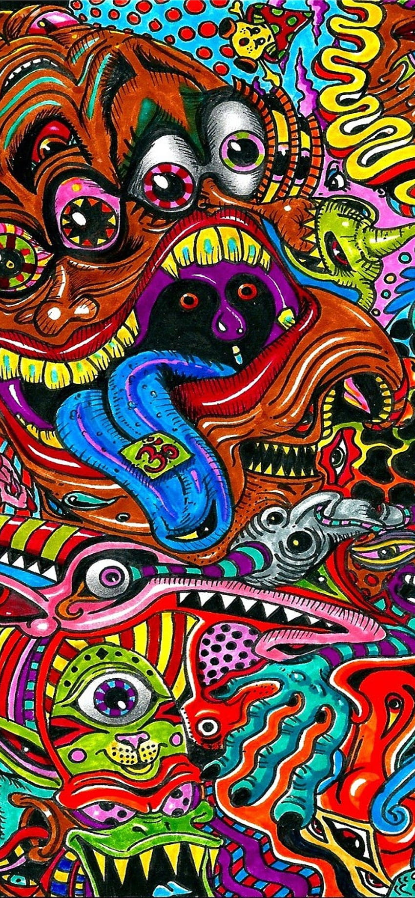 iPhone musik Psychedelic terbaik, rock psychedelic wallpaper ponsel HD