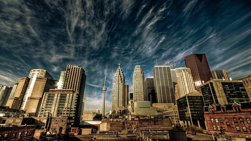 Ontario, Toronto, Gebäude, Stadt, Kanada mit einer Auflösung von 2560x1440. Hohe Qualität, Kanada 2560x1440 HD-Hintergrundbild