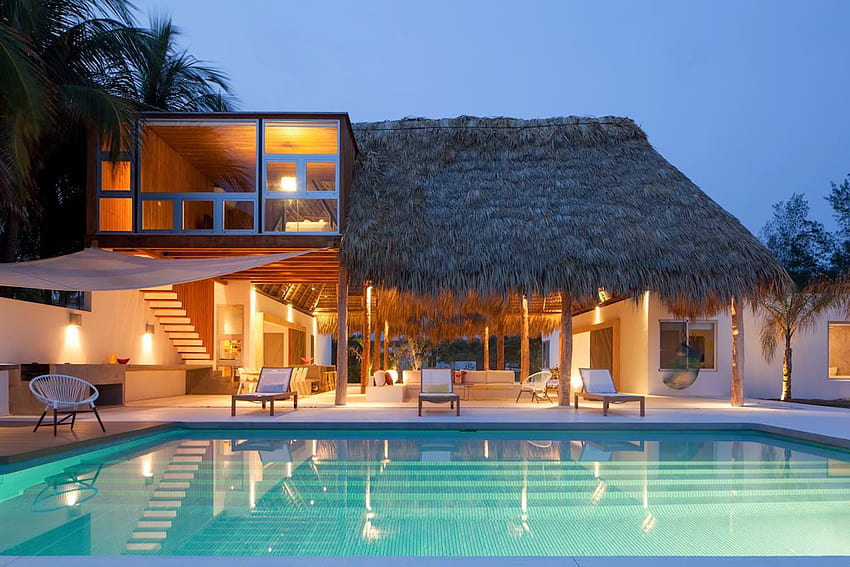 Tropical Homes, rich house HD wallpaper