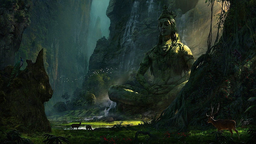 Неизследвани руини, бог Шива HD тапет