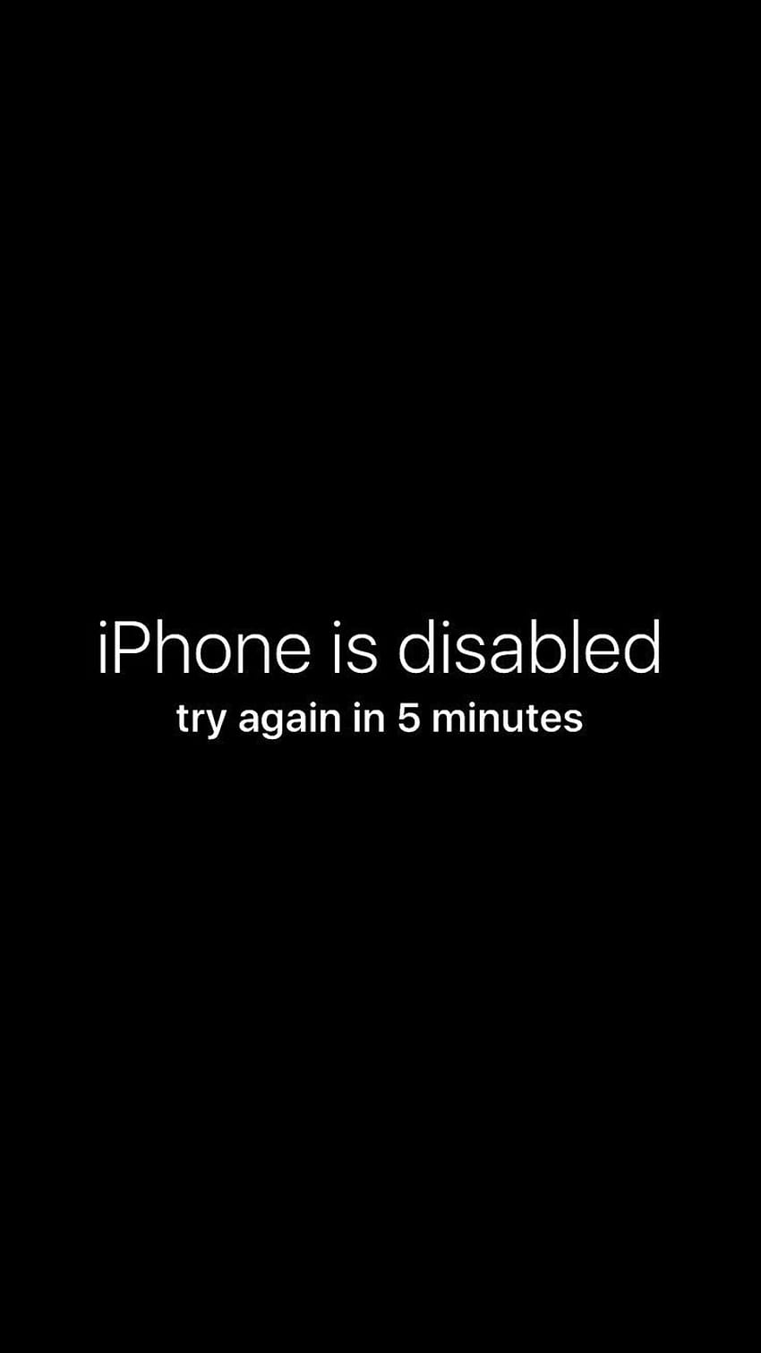 iPhone is disabled, try again prank, prank phone HD phone wallpaper