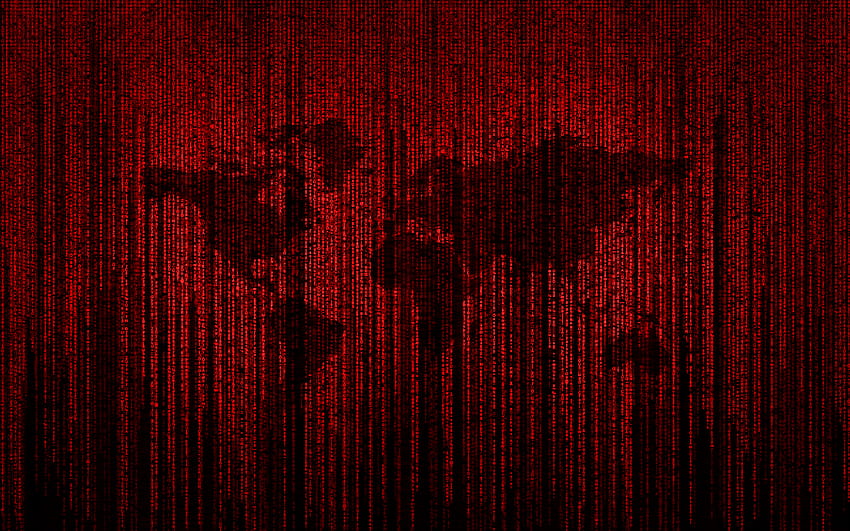 red world map, red digital background, world map concepts, digital world map, matrix concepts, digital art with resolution 2880x1800. High Quality, matrix red HD wallpaper