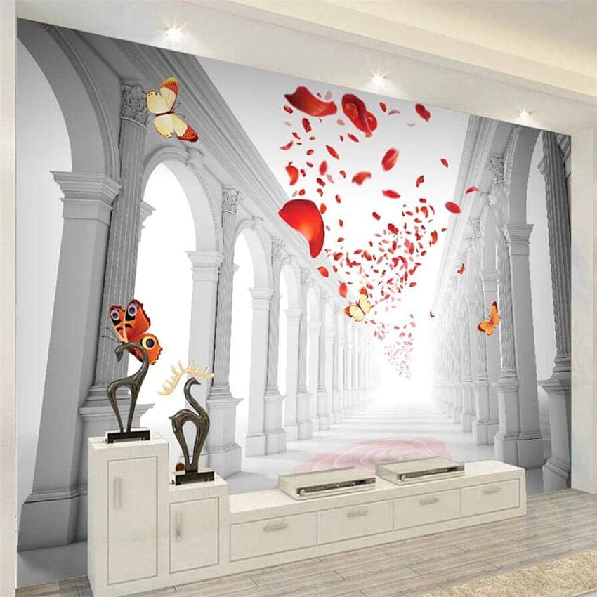zrisic Custom 3D Stylish Home Decoration European Romantic Wedding Hall Living Room TV Backgrounds Wall murais Papel de parede de celular HD