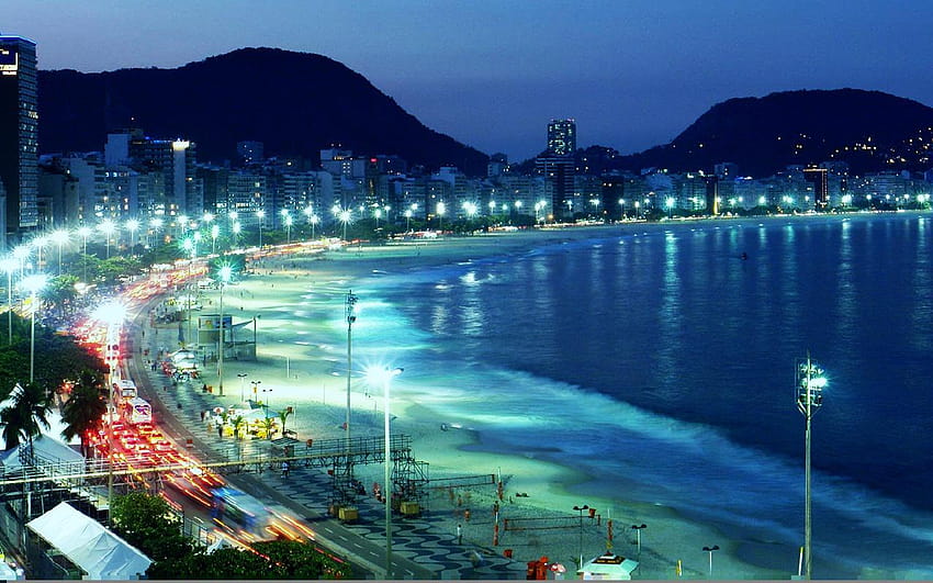 Computadora de la playa de Copacabana fondo de pantalla
