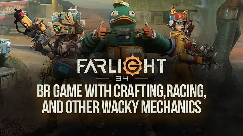 Farlight 84 firmy Lilith Games urozmaica gatunek Battle Royale dzięki rzemiośle, wyścigom i innym zwariowanym mechanizmom Tapeta HD