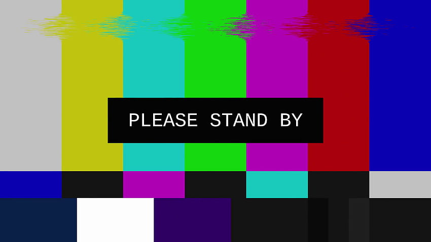 Smpte Color Bars Glitch Please Stand By. Glitched transmission HD wallpaper