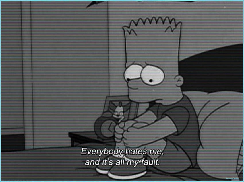 Барт Симпсън Тъжен ... анупгосал, тъжен Барт HD тапет