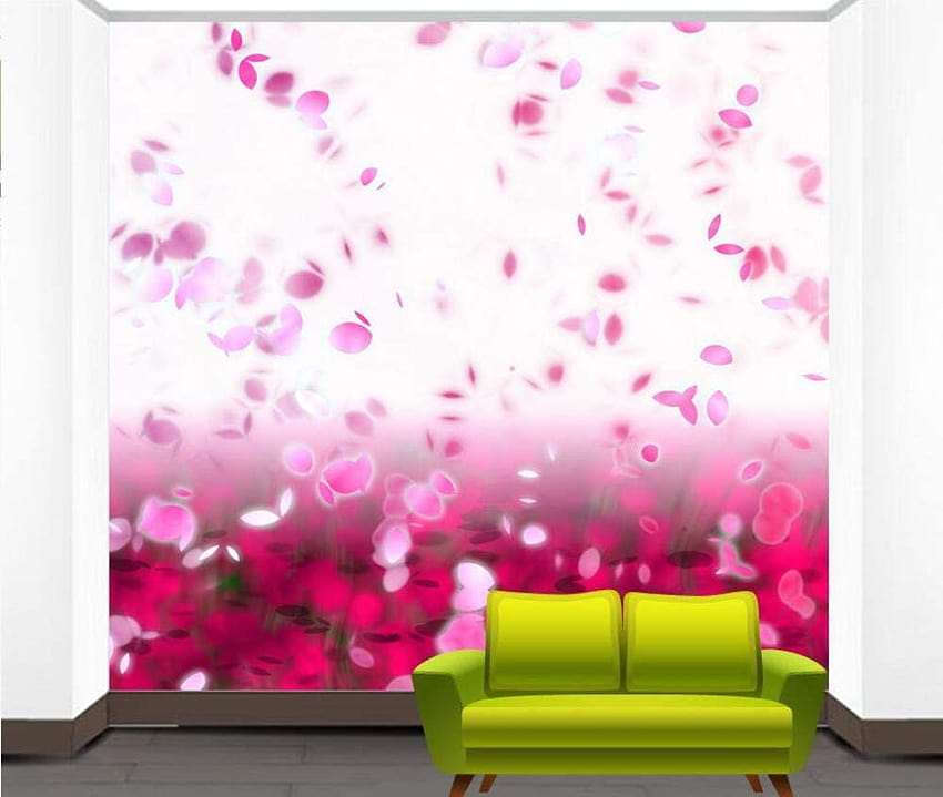 Romantic Red Rose Petal in Lake Floral for 3D Room Walls for 3 d Living Room Wall Paper Murals,200140cm: Home Improvement Wallpaper HD