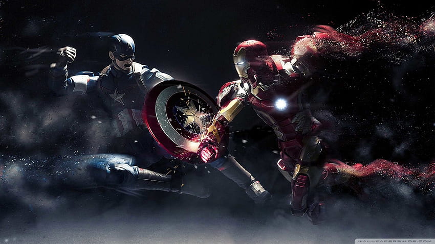 1 Iron Man Vs Captain America HD wallpaper