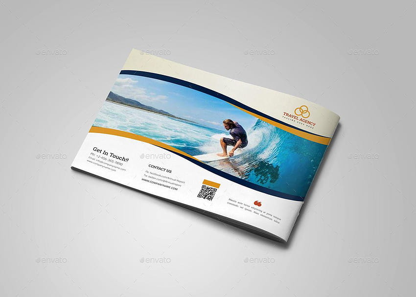旅行代理店パンフレット カタログ InDesign テンプレート v8、ブラウチャー サーフィン 高画質の壁紙