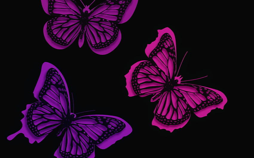 2880x1800 Rosa Schmetterlinge Künstlerisch Macbook Pro Retina , Hintergründe und Schmetterlingskunst HD-Hintergrundbild