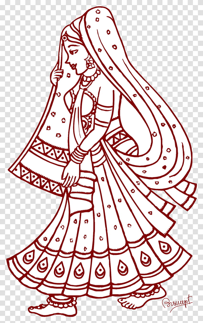 Indian Wedding Line Art Clip Indian Bride Clipart, Dance Pose, Leisure Activities, Performer, Flamenco Transparent Png – Pngset HD phone wallpaper