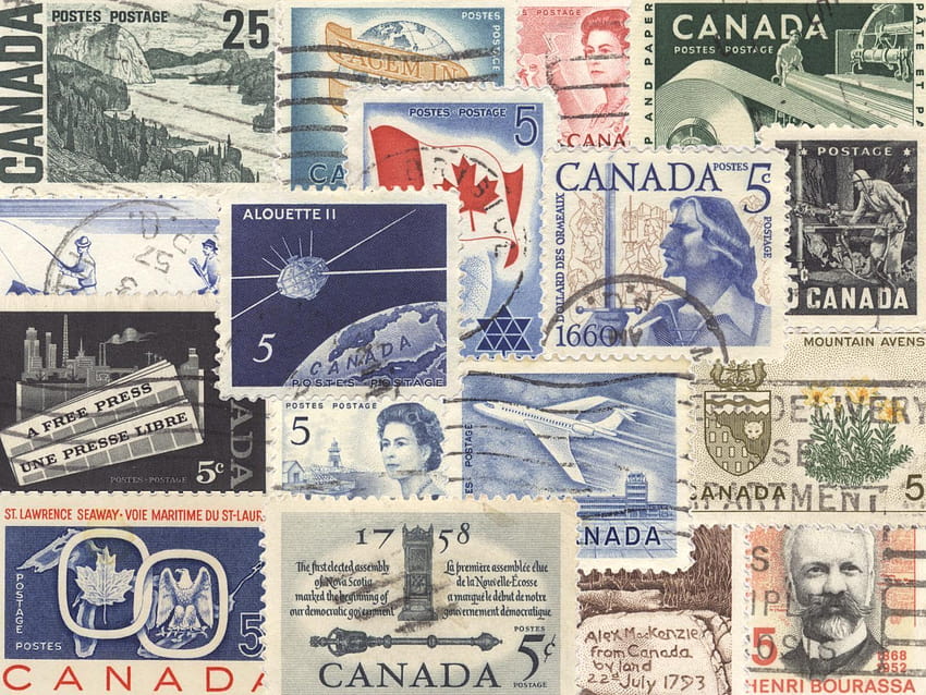 Canada, stamp HD wallpaper