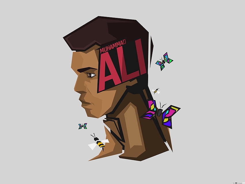 Największy Muhammad Ali Minimalistyczny, anime Mohamed Ali Tapeta HD